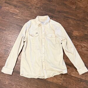 Stylish Men's Cream Button-Down Shirt